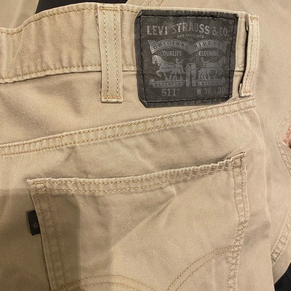 Mens's Levi's 511 Slim Fit Lin 8 Sand Twill Jeans - Picture 6 of 9